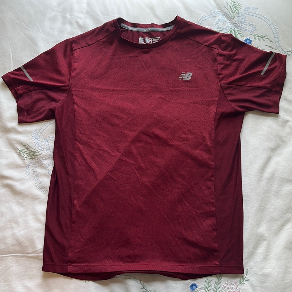 Red men’s New Balance NB Dry T Shirt